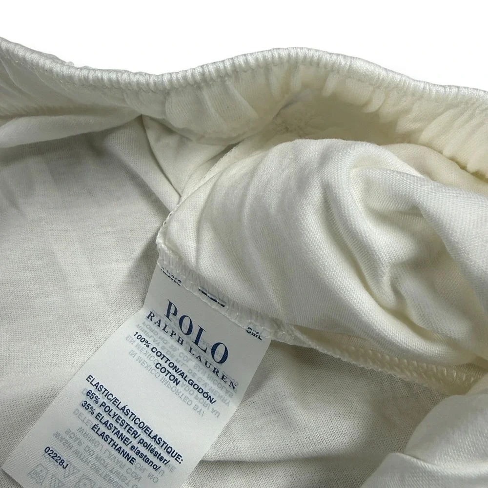 NWOT Polo Ralph Lauren Mens Pajama Lounge Pants Size Small S White Cotton